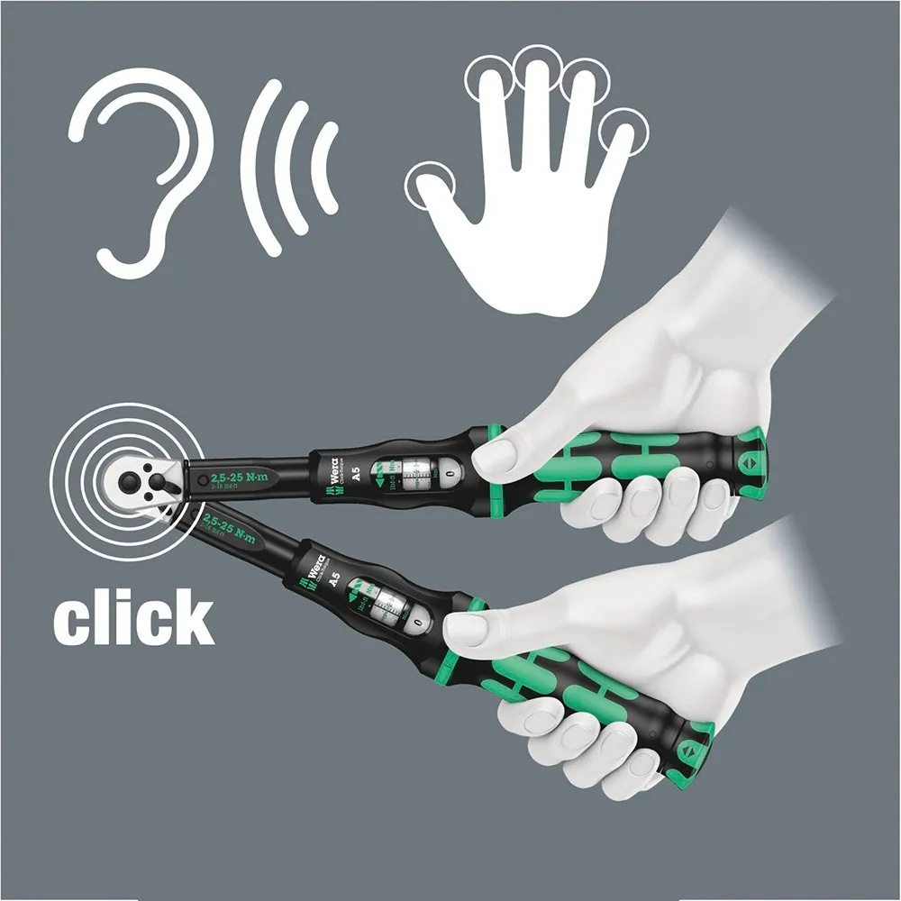 Wera Momentnøkkel Click-torque C3 40-200nm, Black / green, One Size Wera Momentnøkkel Click-torque C3 40-200nm, Black / green, One Size
