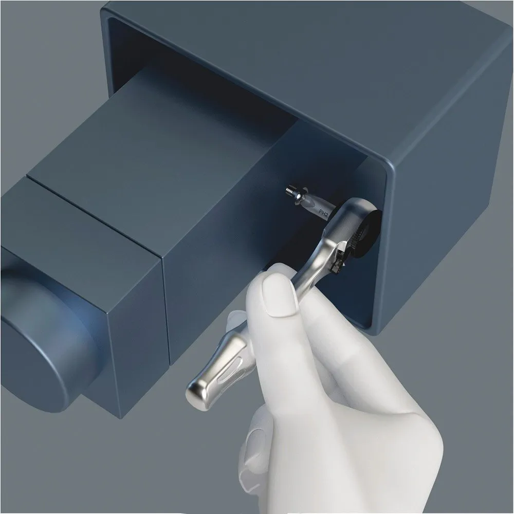 Wera Verktøy 8001 A Zyklop Mini 1 Bit Ratchet, Silver, One Size
