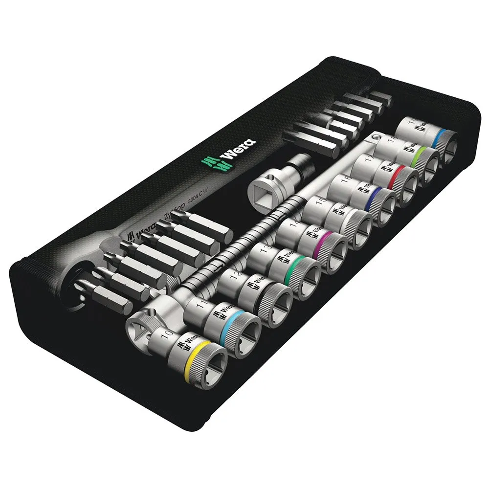 Wera Zyklop Metall Skrallesett 8100 Sc 8, Silver, One Size