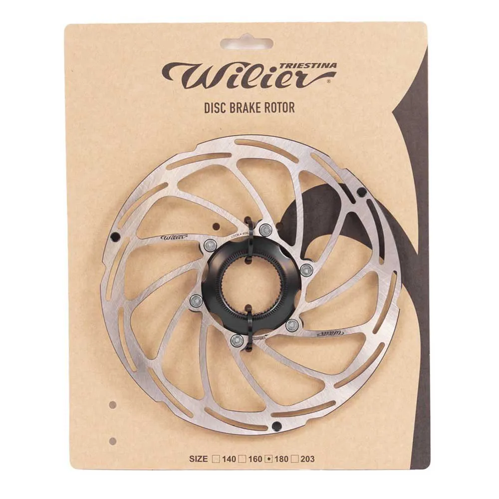 Wilier Center Lock Bremsekive, Silver / black, 160mm Wilier Center Lock Bremsekive, Silver / black, 160mm
