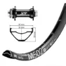 Winora Dt Swiss M502 Shimano Deore Xt 8010 29´´ Cl Disc Forhjul, Black, 15 x 110mm
