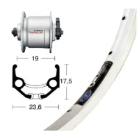 Winora Rigida Zac 19 Qr Dynamo Shimano Dh3n30 Forhjul For Landeveissykkel Winora Rigida Zac 19 Qr Dynamo Shimano Dh3n30 Forhjul For Landeveissykkel
