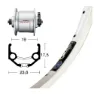 Winora Rigida Zac 19 Qr Dynamo Shimano Dh3n30 Forhjul For Landeveissykkel, Silver, 9 x 100mm