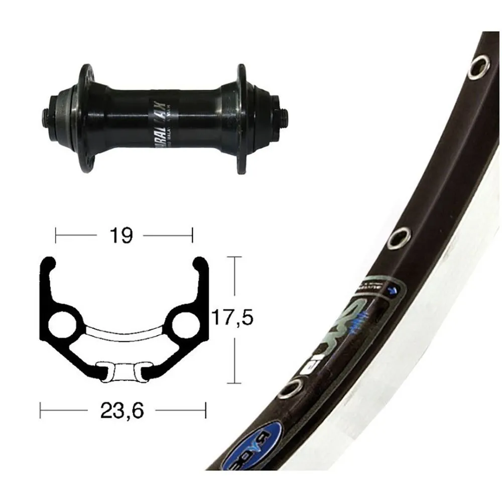 Winora Rigida Zac 19 Qr Shimano T3000 Forhjul For Landeveissykkel, Black / silver, 9 x 100mm Winora Rigida Zac 19 Qr Shimano T3000 Forhjul For Landeveissykkel, Black / silver, 9 x 100mm