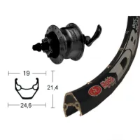 Winora Rigida Zac 2000 Qr Dynamo Shimano Dh3d35 6b Disc Forhjul For Landeveissykkel Winora Rigida Zac 2000 Qr Dynamo Shimano Dh3d35 6b Disc Forhjul For Landeveissykkel