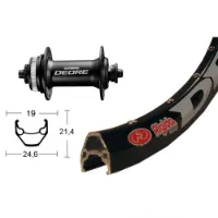 Winora Rigida Zac 2000 Qr Shimano Deore Cl Disc Forhjul Winora Rigida Zac 2000 Qr Shimano Deore Cl Disc Forhjul