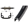 Winora Schurmann Sport 6-7s Bakhjul, Silver, 10 x 135mm