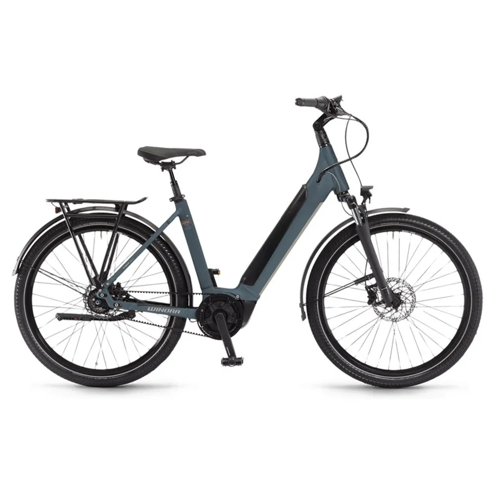 Winora Sinus R8ef Wave 27.5´´ Nexus 2023 Elektrisk Sykkel, Grey / blue, M, 500Wh, Elsykkel