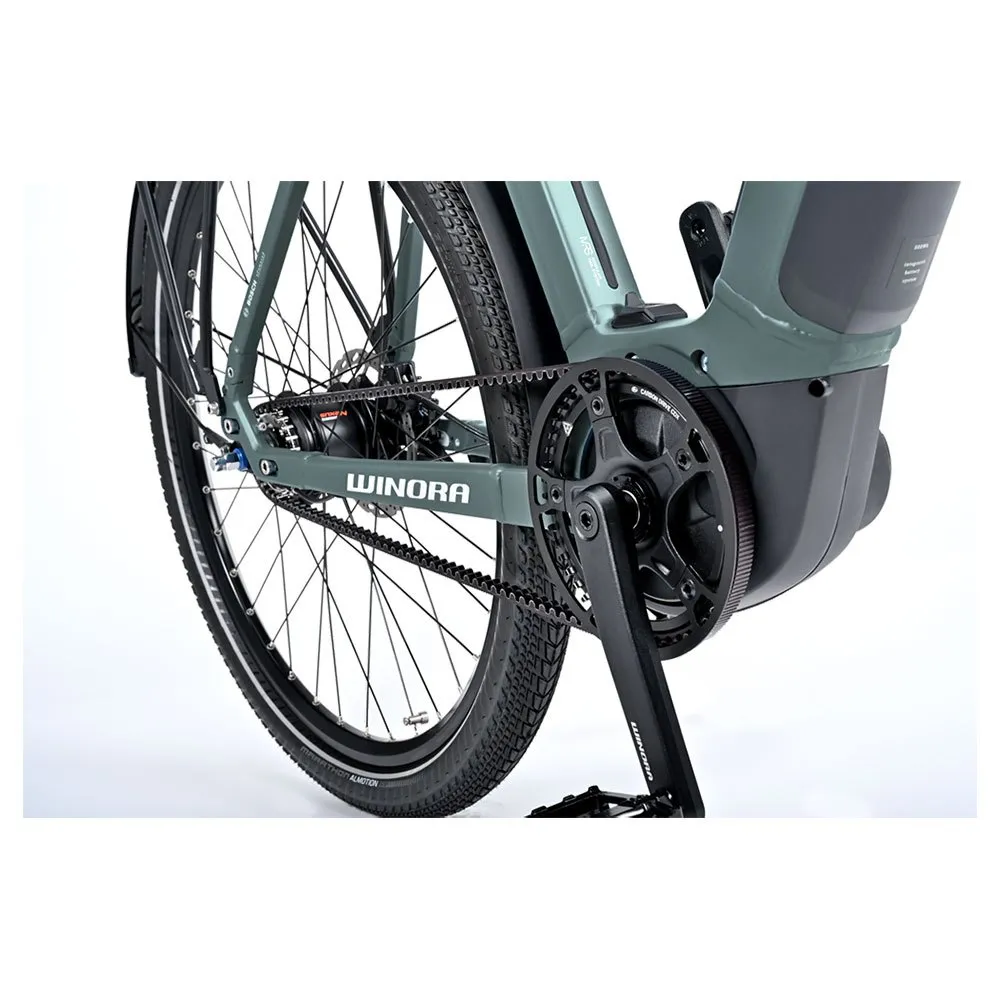 Winora Sinus R8ef Wave 27.5´´ Nexus 2023 Elektrisk Sykkel, Grey / blue, M, 500Wh, Elsykkel