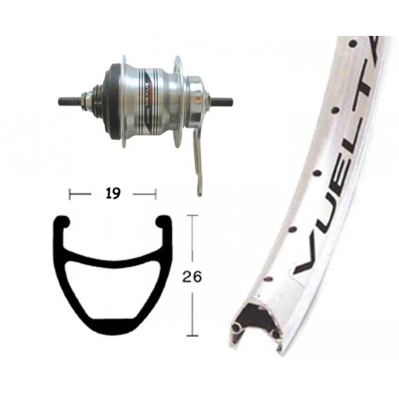 Winora Vuelta Airline 1 Shimano Nexus 7s Forhjul, Silver, 9 x 100mm Winora Vuelta Airline 1 Shimano Nexus 7s Forhjul, Silver, 9 x 100mm