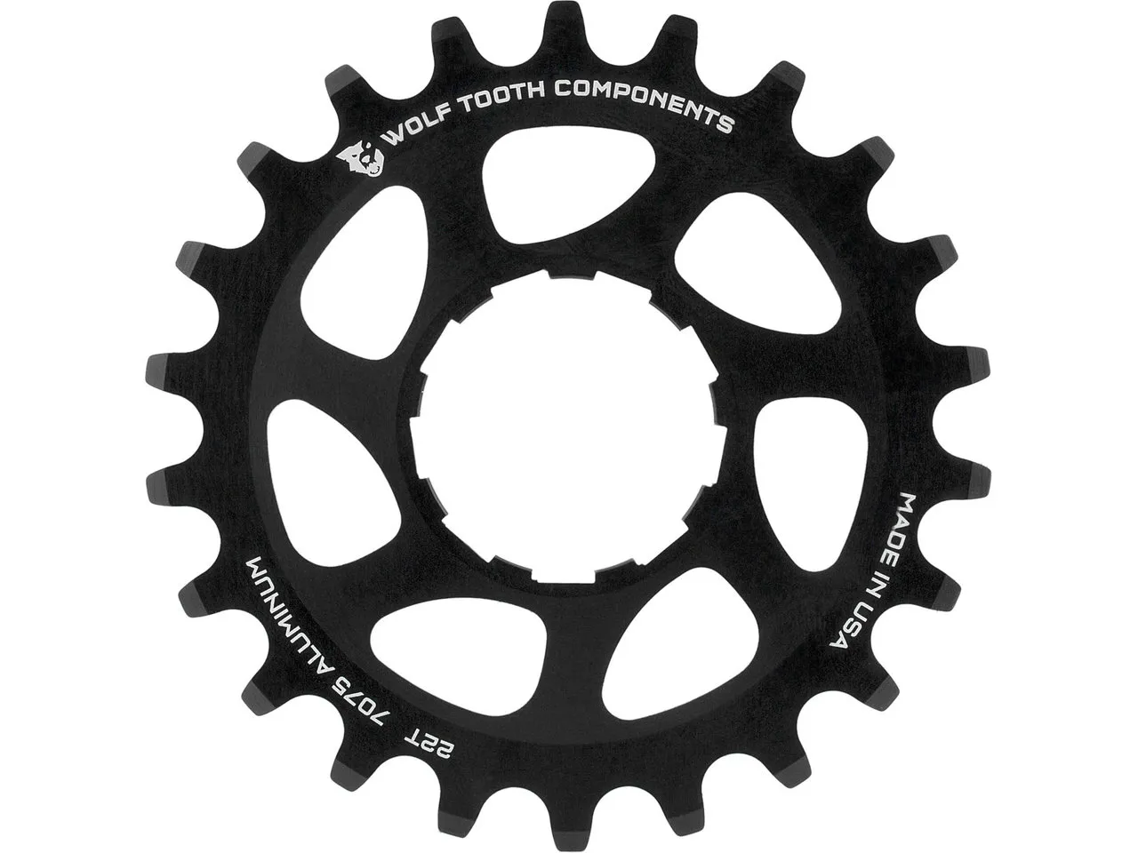 Wolf Tooth Aluminium Singlespeed Ritzel, Black, 17t
