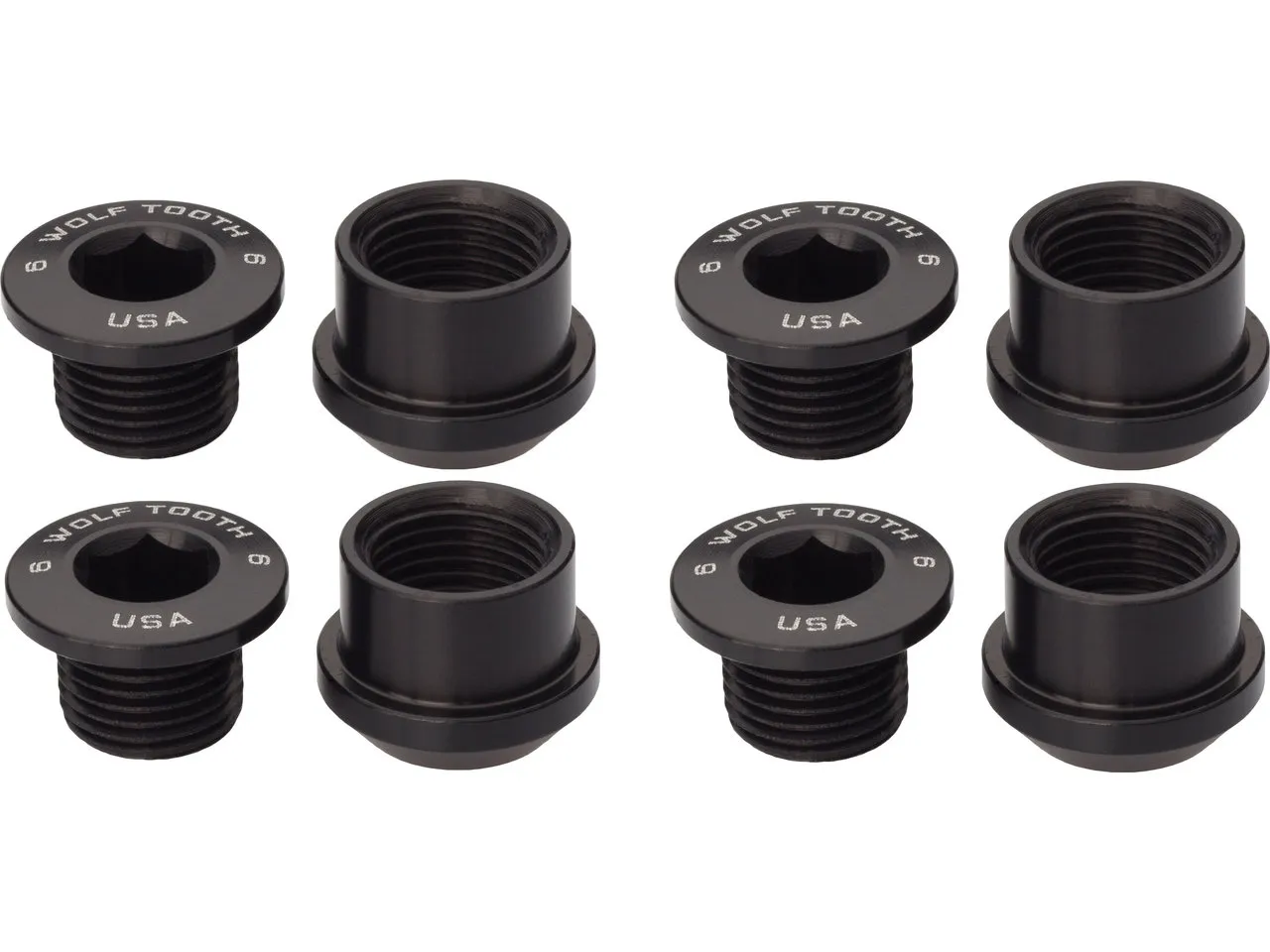 Wolf Tooth Chainring Bolts 6mm, 4pk