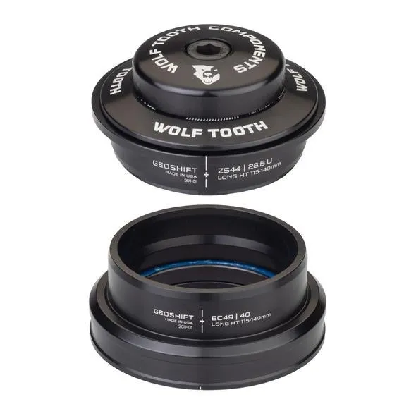Wolf Tooth Geoshift 1 ZS44/28.6-EC49/40 Lang Styrelager, Black, Long