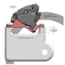 Wolf Tooth Post to Flat mount Adapter, Black, One Size