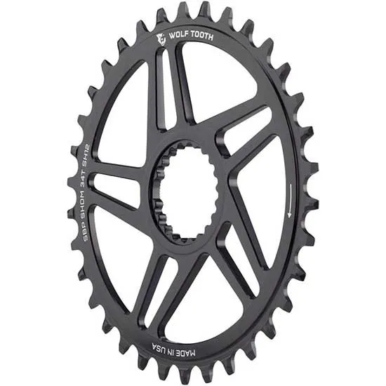 Wolf Tooth Shimano Dm Super Boost Hyperglide +12 34 Kjettingring, Black, 34t Wolf Tooth Shimano Dm Super Boost Hyperglide +12 34 Kjettingring, Black, 34t