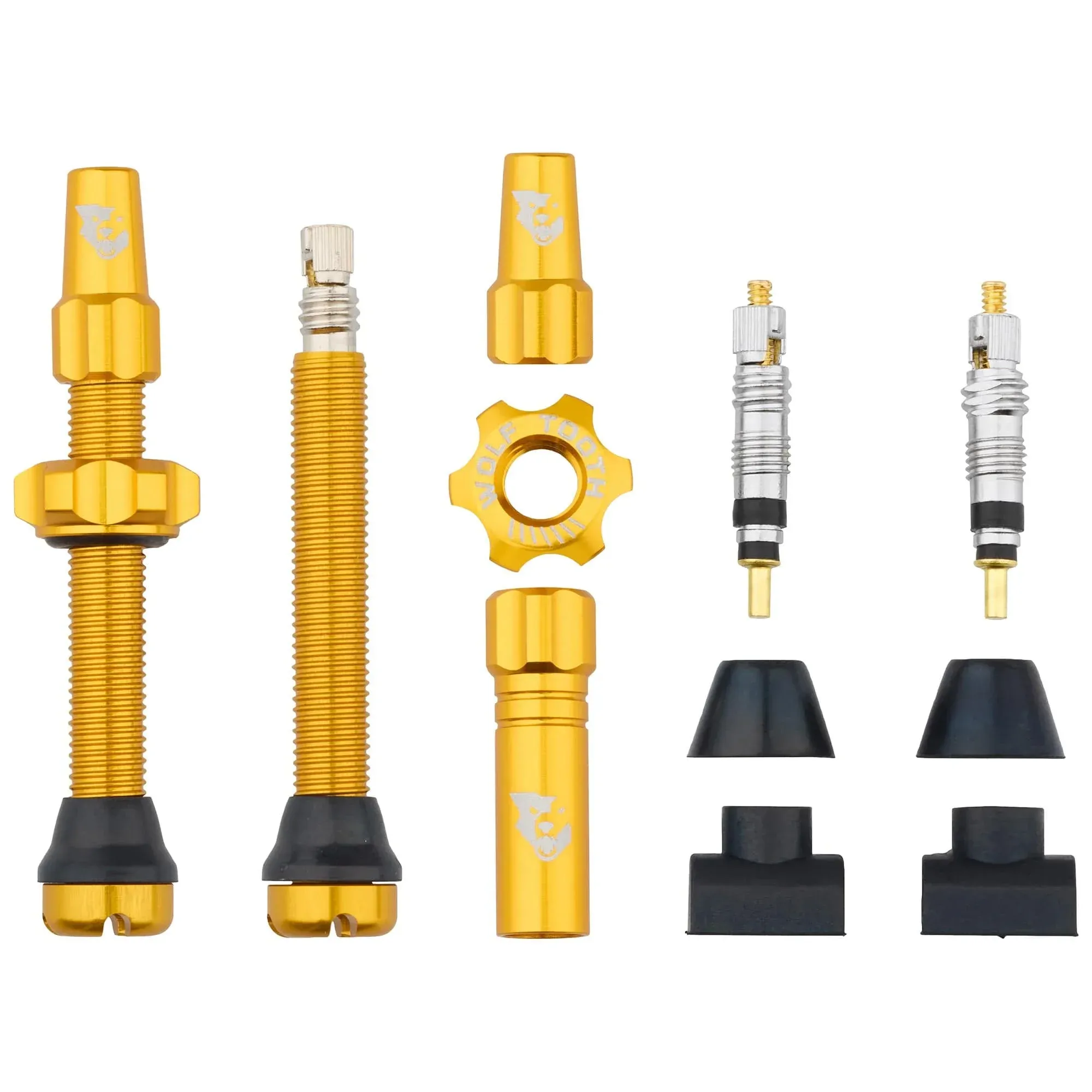 Wolf Tooth Tubeless Clik Valve Stem Kit, Gull, Sykkeldekk