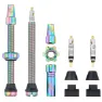 Wolf Tooth Tubeless Clik Valve Stem Kit, Regnbue, Sykkeldekk