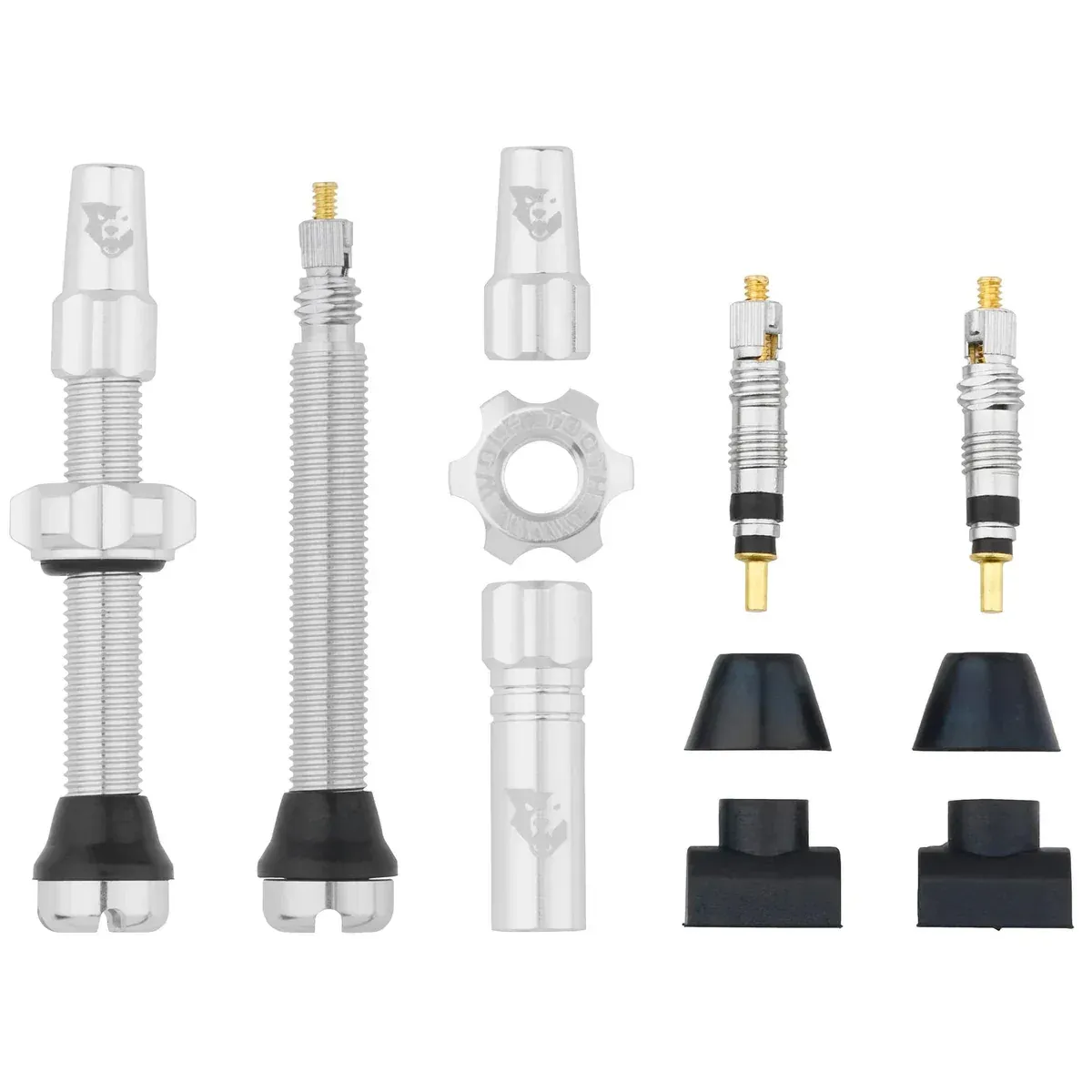 Wolf Tooth Tubeless Clik Valve Stem Kit, Sølv, Sykkeldekk