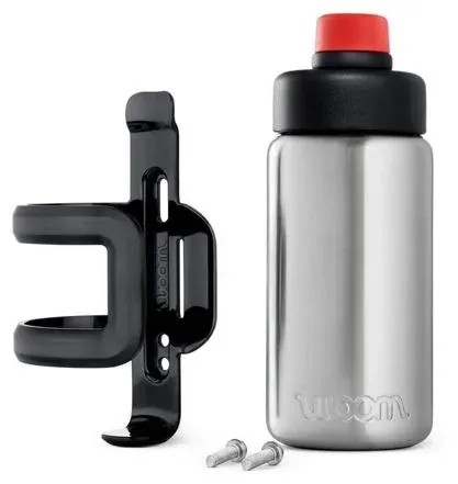 Woom Clug Flaske og Flaskeholder, Silver / black, One Size Woom Clug Flaske og Flaskeholder, Silver / black, One Size