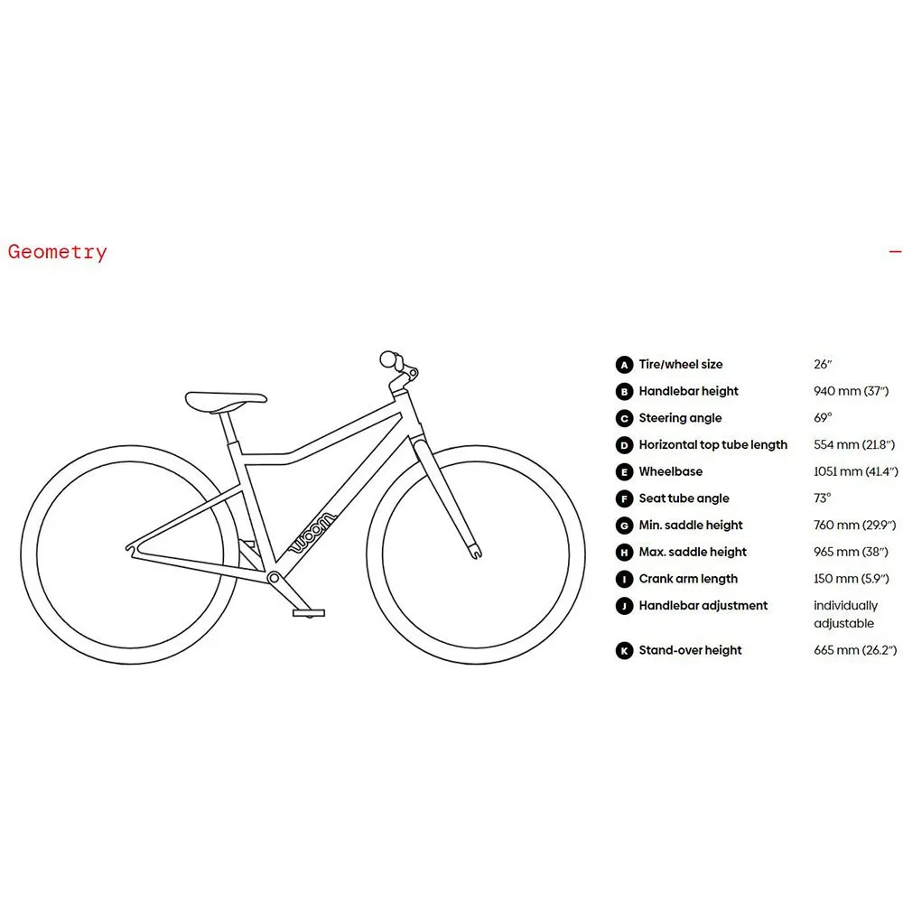 Woom Original 6 26´´ Sykkel, Barnesykkel