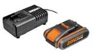 Worx 20V Batteri 2Ah Med Lader Worx 20V Batteri 2Ah Med Lader