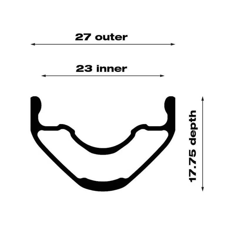 WTB Kom Light I23 Tcs 29´´ 2.0 Felg, Black, 29" 28H