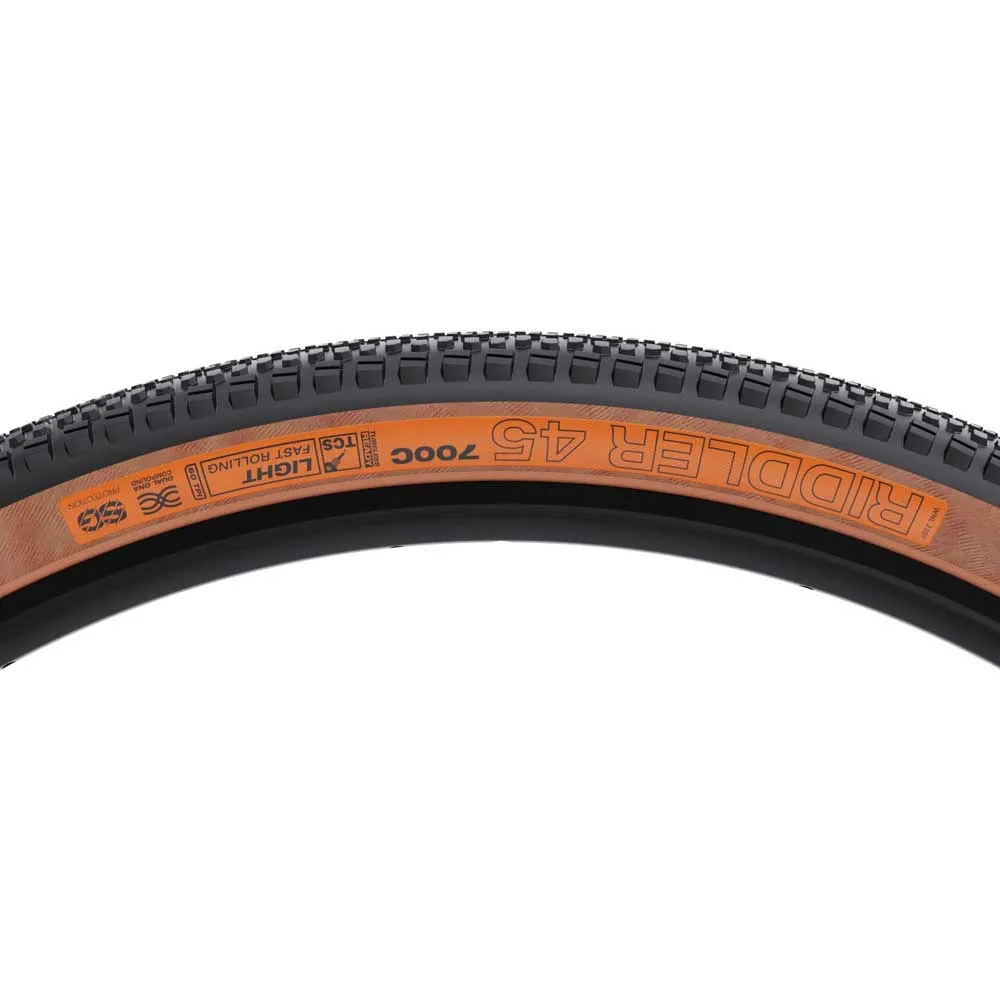 WTB Riddler Tcs Light Sg Fast Rolling 60tpi Tubeless 700 X 45 Graveldekk, Black / tan, 700 x 45, Sykkeldekk