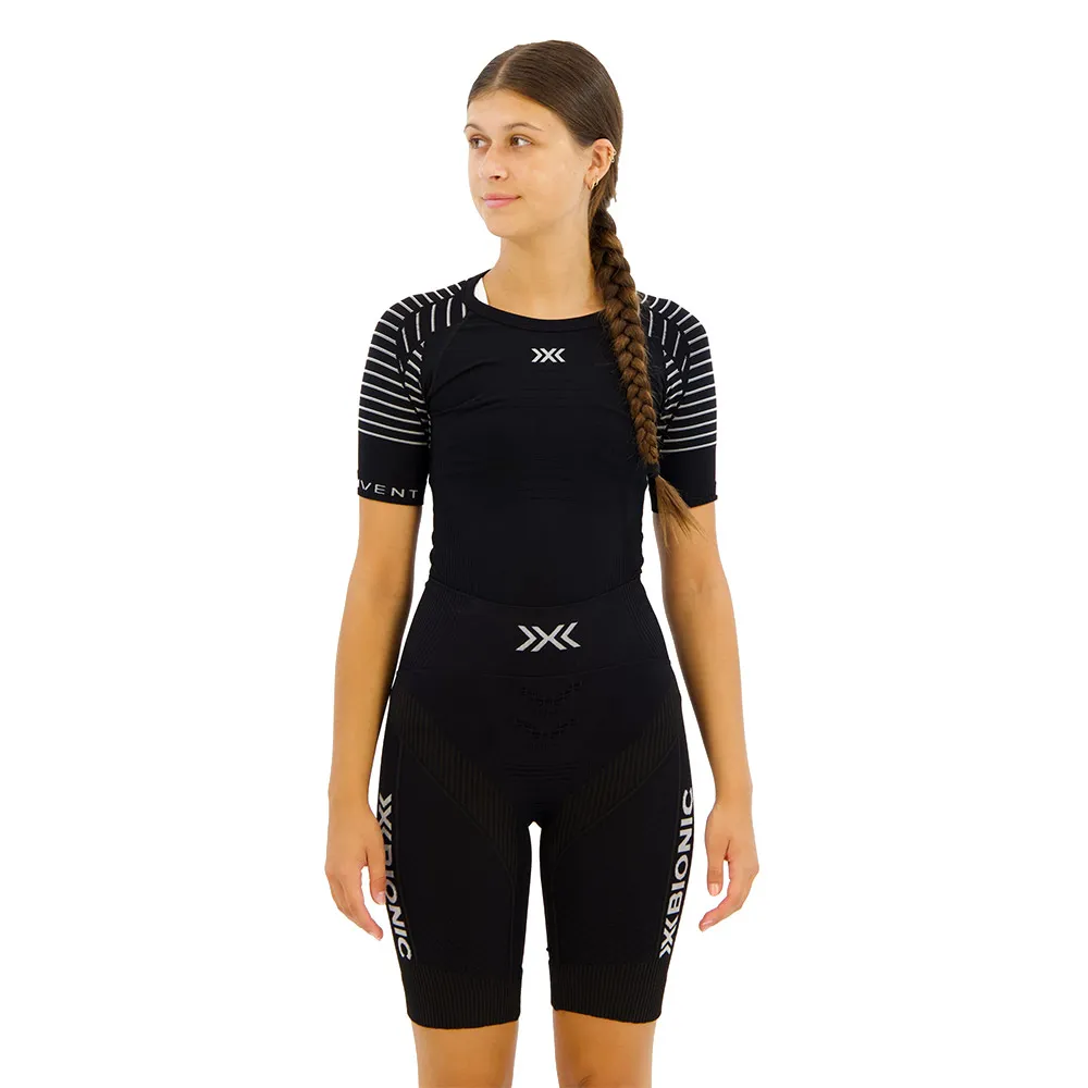 X-Bionic Invent Kortarmet T-skjorte Refurbished female, Black melange