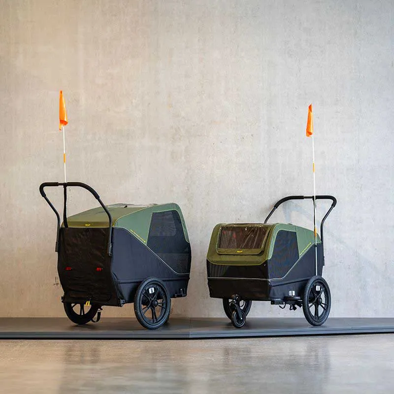 XLC Bs-c12 L Hundehenger, Green / black, Max 60kg