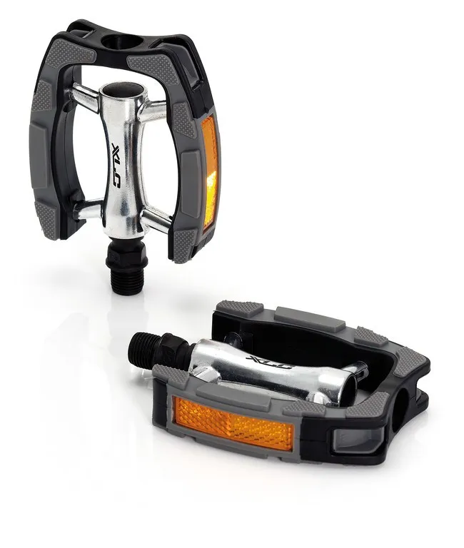 XLC bysykkel Pedaler PD-C07, Black / silver / grey, One Size