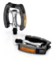XLC bysykkel Pedaler PD-C07, Black / silver / grey, One Size