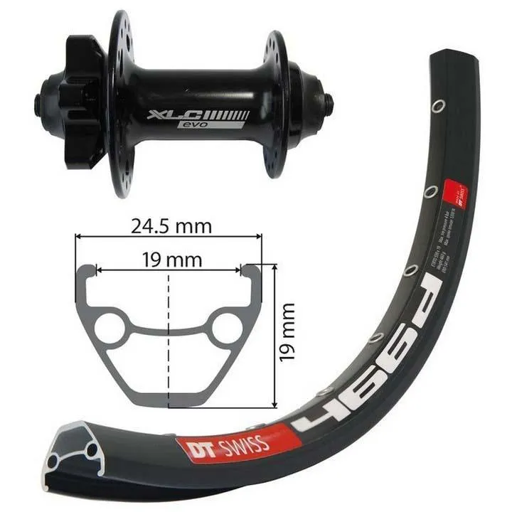XLC Dt Swiss 466d Evo 27.5´´ 6b Disc Terrengsykkel Forhjul