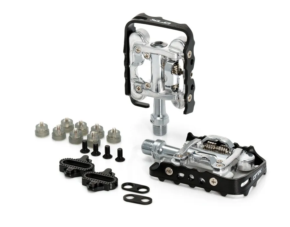 XLC Kombipedal Alm/Spd, Svart/sølv