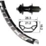 XLC Rodi Black Rock Evo 26´´ 6b Disc Mtb Bakhjul