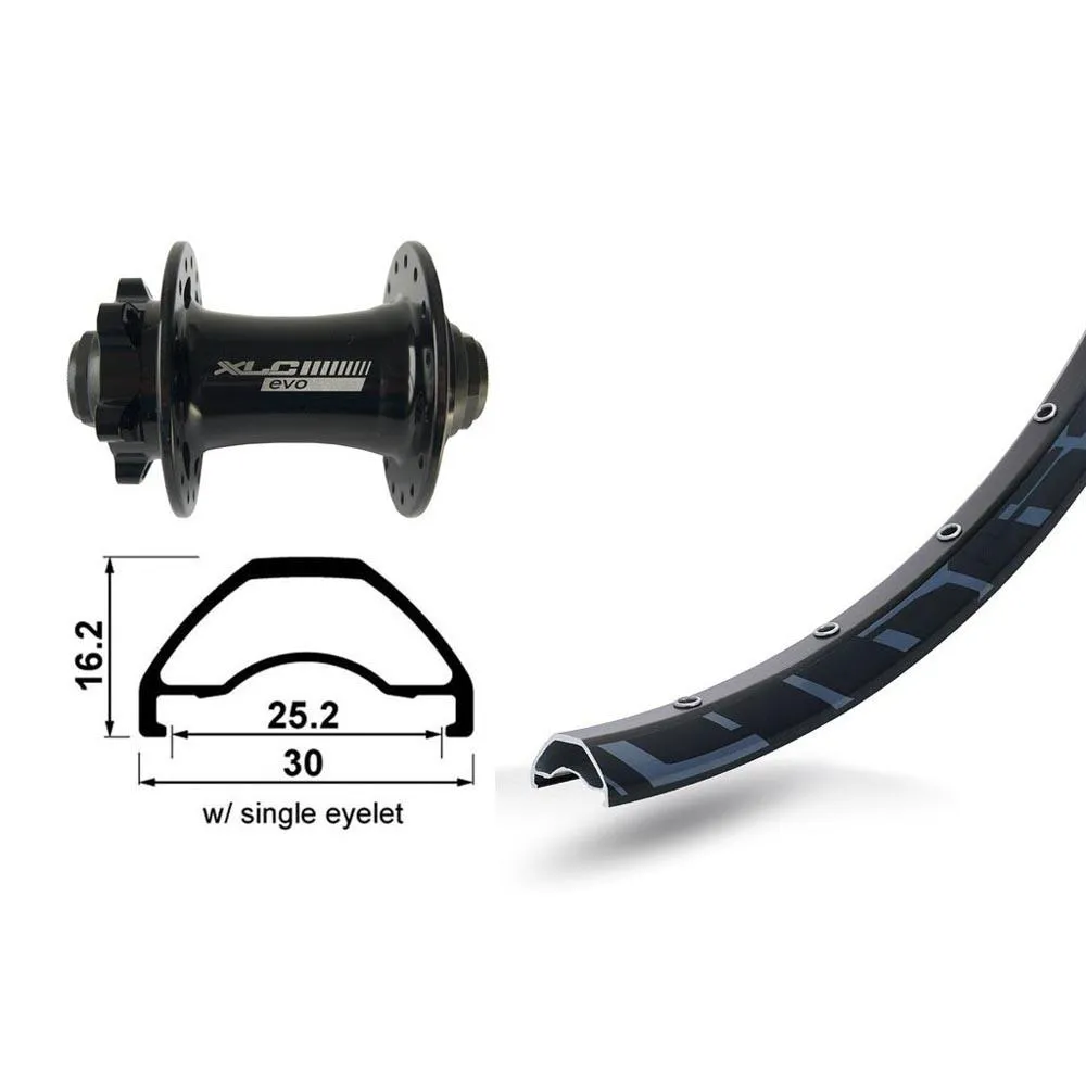 XLC Rodi Ready 25 Evo 29´´ 6b Disc Terrengsykkel Forhjul, Black, 15 x 100mm XLC Rodi Ready 25 Evo 29´´ 6b Disc Terrengsykkel Forhjul, Black, 15 x 100mm