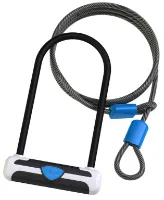 XLC U-lock bøylelås med wire XLC U-lock bøylelås med wire