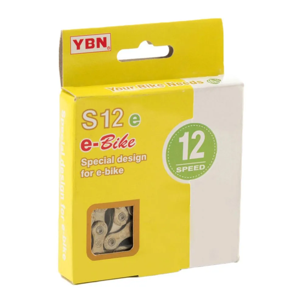 YABAN S12e-s2 E-bike 12s Kjede, Silver, 136 Links