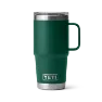 Yeti Rambler 20 OZ 591 ml Travel Mug With Stronghold™ Lid, Black forest green