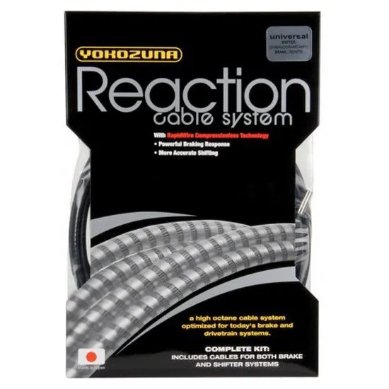 Yokozuna Bike Reaction Universal Cable/casing Kit Shimano/sram Girvaiersett, Black, One Size