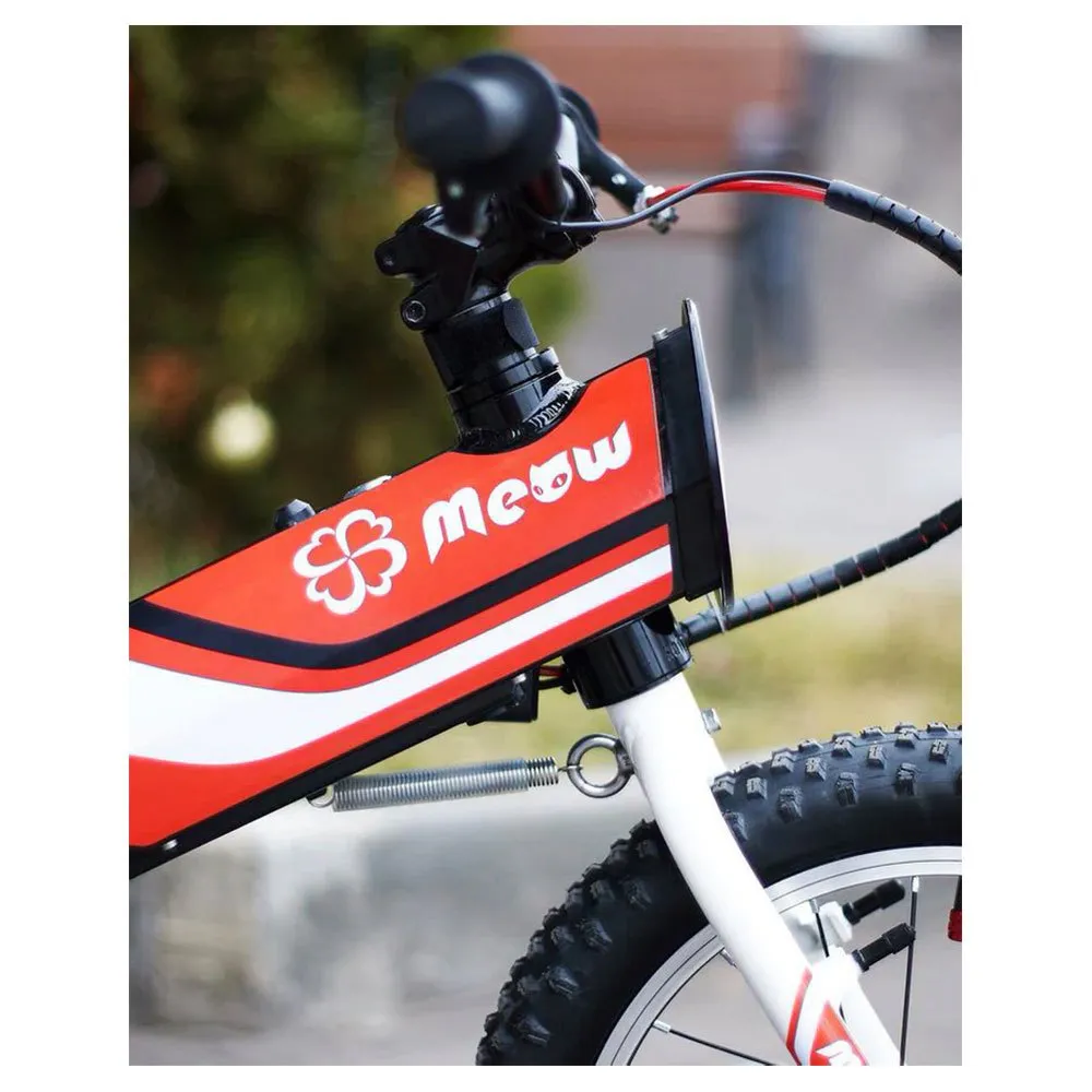 Yotsuba Moto Meow 12 With Stickers Kit Red/blue Elektrisk Motorsykkel, White / red / blue, One Size, Barnesykkel