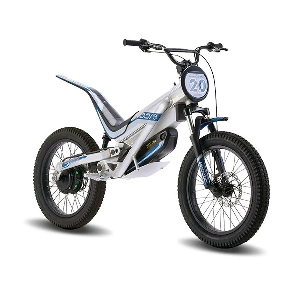 Yotsuba Moto Woof 20 Motocross/trial Elektrisk Motorsykkel, Silver / blue / yellow, One Size, Barnesykkel