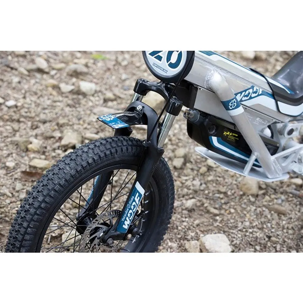 Yotsuba Moto Woof 20 Motocross/trial Elektrisk Motorsykkel, Silver / blue / yellow, One Size, Barnesykkel