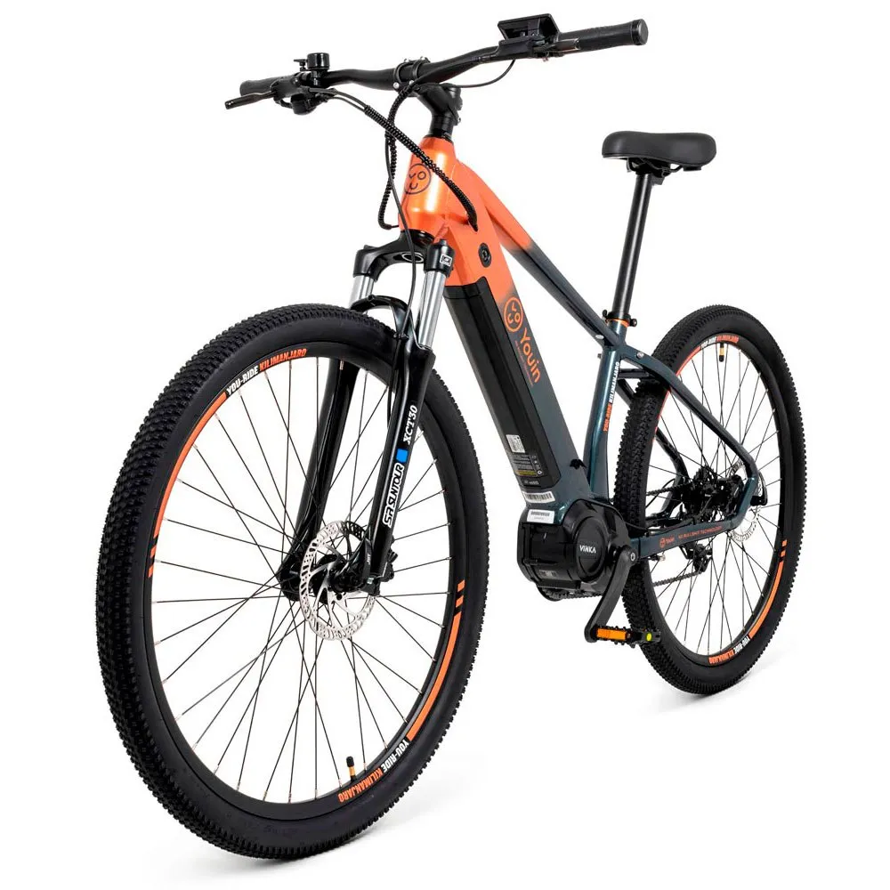 Youin Kilimanjaro 29´´ Elektrisk Terrengsykkel, Black / orange, M, 540Wh, Elsykkel