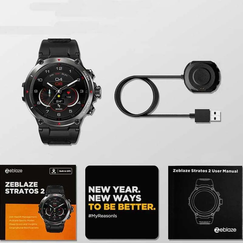 Zebla Stratos 2 Gps Smartklokke, Black