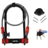 Zéfal K-traz U13 U-lås, Black / red, 230 x 115 x 13mm / 10 x 1200mm