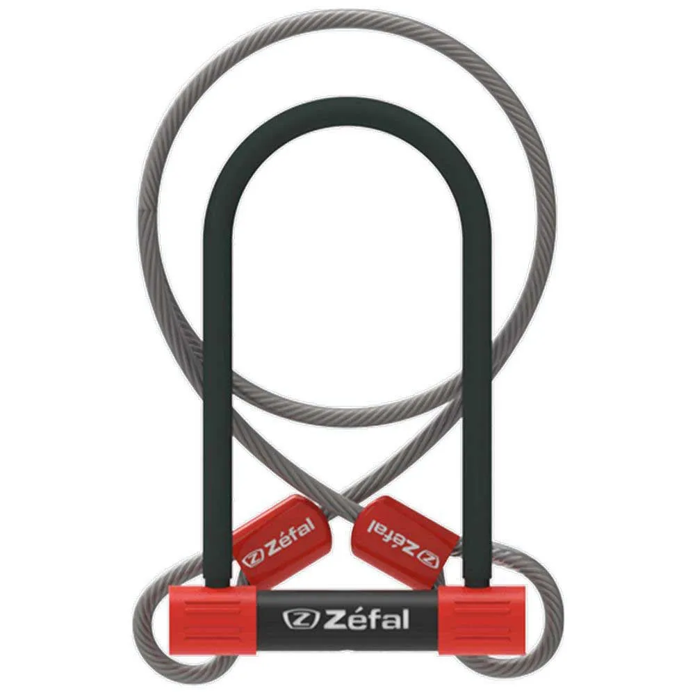 Zéfal K-traz U13 U-lås, Black / red, 230 x 115 x 13mm / 10 x 1200mm