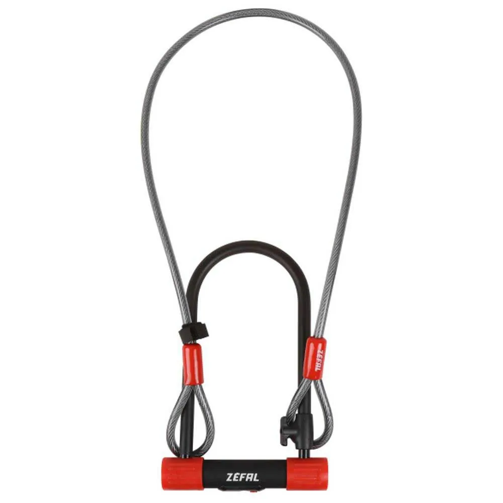 Zéfal K-traz U13 U-lås, Black / red, 230 x 115 x 13mm / 10 x 1200mm