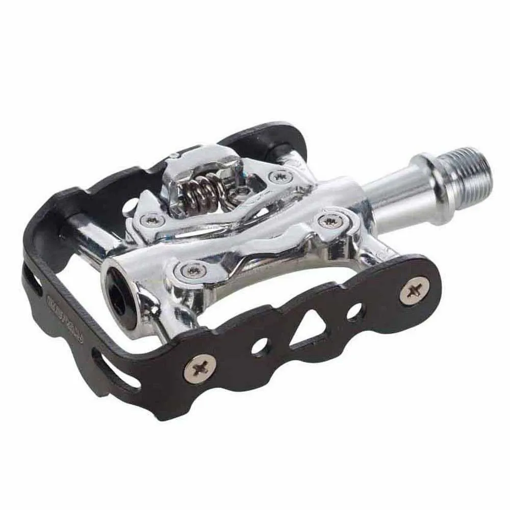 Zeray Dual Sykkelpedaler, Black / silver, One Size