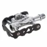 Zeray Dual Sykkelpedaler, Black / silver, One Size