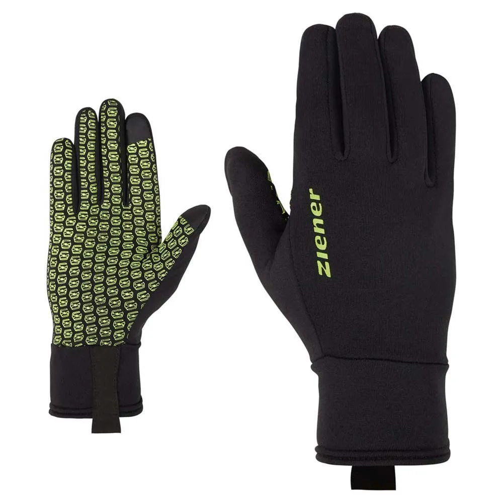 Ziener Isanto Touch Hansker, Black / bitter lemon Ziener Isanto Touch Hansker, Black / bitter lemon